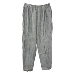 Eileen Fisher Made In USA Size Medium Rayon/Linen Gray Wide Leg